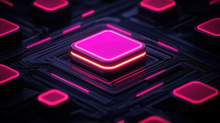 Digital circuit innovation tech hub graphic design futuristic environment close-up view visual concept