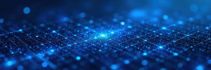 Abstract blue grid of tiny squares and crosses , vibrant, seamless