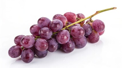 Fototapeta premium Red Grape Bunch on White Background