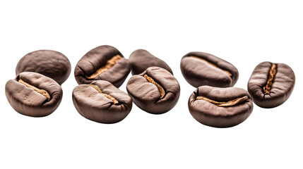 Obraz premium coffee beans isolated on white background , transparent png
