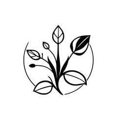 Simple, stylized vector illustration of a plant design.