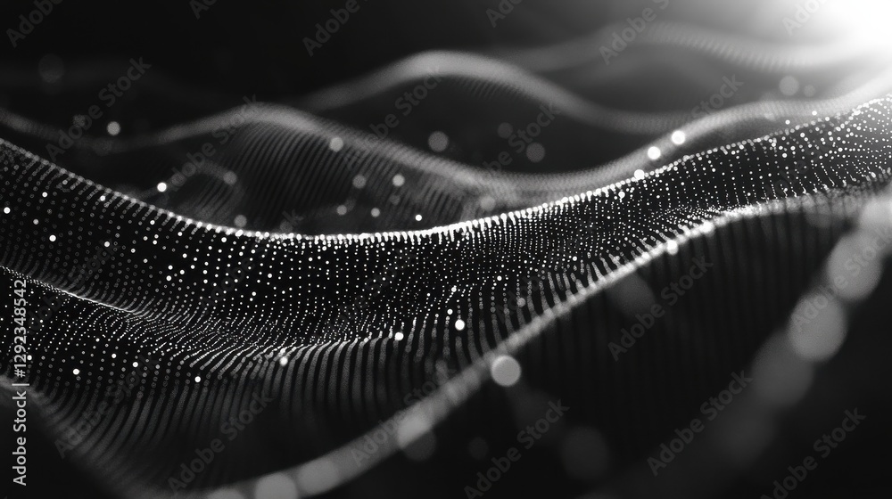 Poster polygonal science background with connecting dots and lines. digital data visualization.