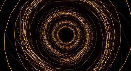 Golden Spiral Vortex: An Abstract, Geometric Light Tunnel
