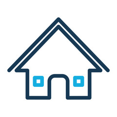 Home  Icon Trendy Line Color Style for Planning and Organization Pack Icon Themes