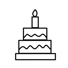 Cake flat vector icon