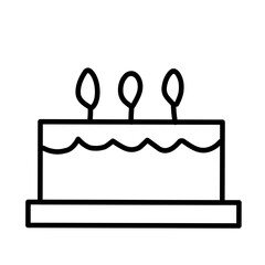 Cake flat vector icon