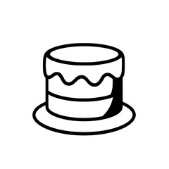 Cake icon with wavy lines
