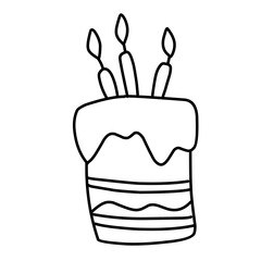 Birthday doodle icon element