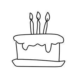 Birthday doodle icon element
