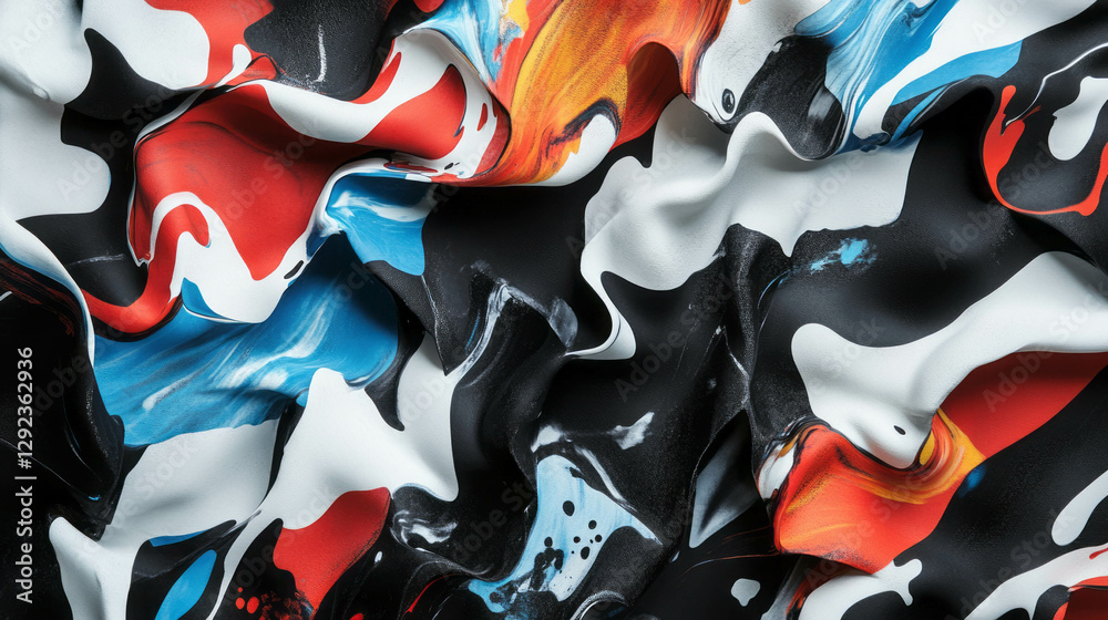 Poster vibrant abstract background with overlapping forms for creative design