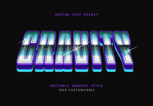 Green and Purple Space Galaxy Text Effect