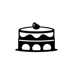 Black and White Cake - Minimalist Style