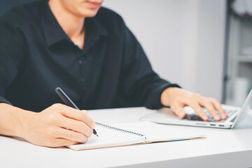 Business man sign a contract investment professional document agreement.