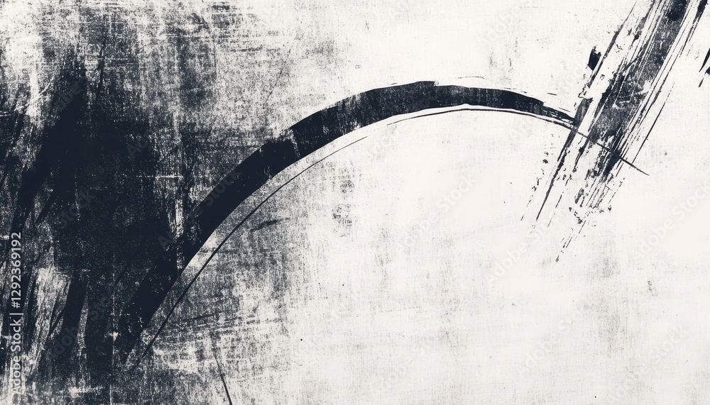 Poster Abstract Grunge Background with Dark and Light Contrast and Dynamic Brush Strokes