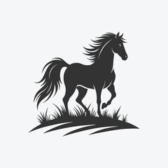 Elegant Horse Silhouette Design