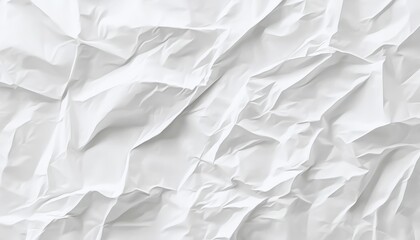 Obraz premium Abstract White Crumpled Paper Texture Background