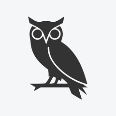 Minimalist Owl Silhouette Illustration