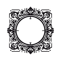 Classic antique ornament, floral oval, vector royal baroque border, and gothic vintage frame. Rococo magic, Victorian elegance, and elaborate decorating with copy space. Perfect for christening, weddi
