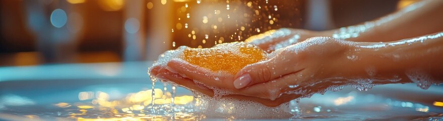 Fototapeta premium Hand Washing Hygiene Practices for Virus Prevention in Health Care Settings