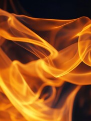 Obraz premium Glowing gas swirls create dynamic energy flow in dark atmosphere. Generative AI