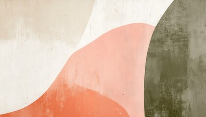Abstract background with soft color palette and wave shapes