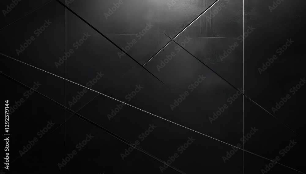 Poster Abstract Black Geometric Background with Subtle Lines and Texture