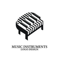 Fototapeta premium Music Instruments Vector Logo Design