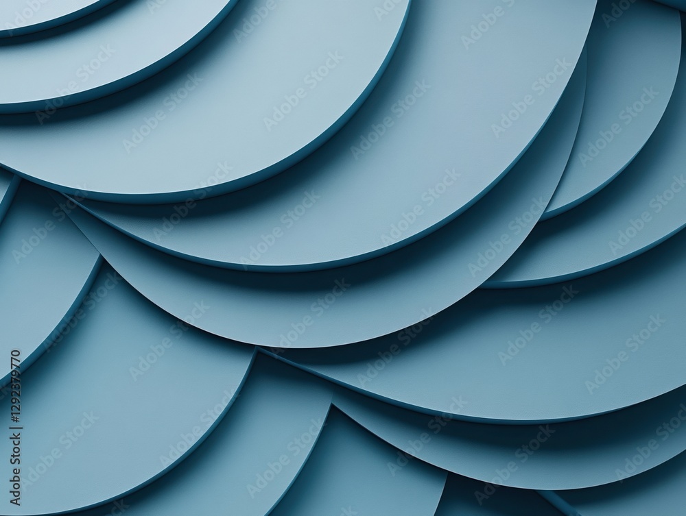 Aufkleber abstract blue circular pattern with smooth gradient texture