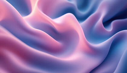 Fototapeta premium Abstract Pink and Blue Fabric Waves Texture
