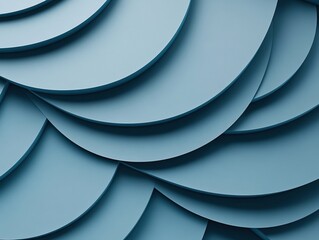 Fototapeta premium Abstract Blue Circular Pattern with Smooth Gradient Texture