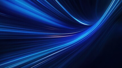 Obraz premium Abstract Blue Glowing Lines Dynamic Background