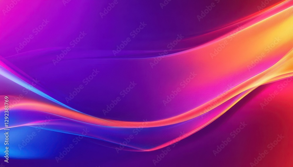 Poster Abstract Colorful Wave Background with Vibrant Gradient and Smooth Flowing Movement