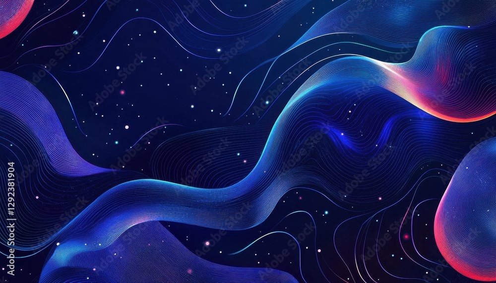 Poster Abstract Cosmic Flow of Glowing Particles and Light Waves in Space