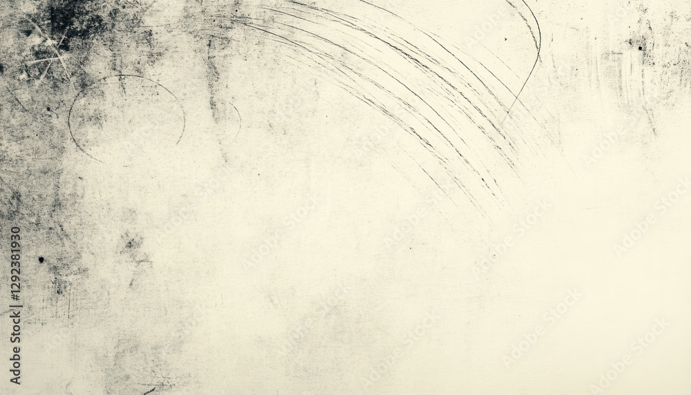 Poster abstract cream beige texture with black scratches and marks