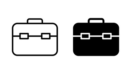 Briefcase icon vector. suitcase sign and symbol. luggage symbol.
