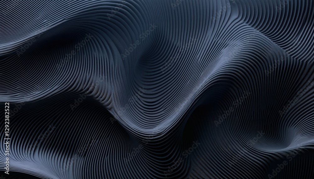Poster abstract dark blue wave pattern background texture