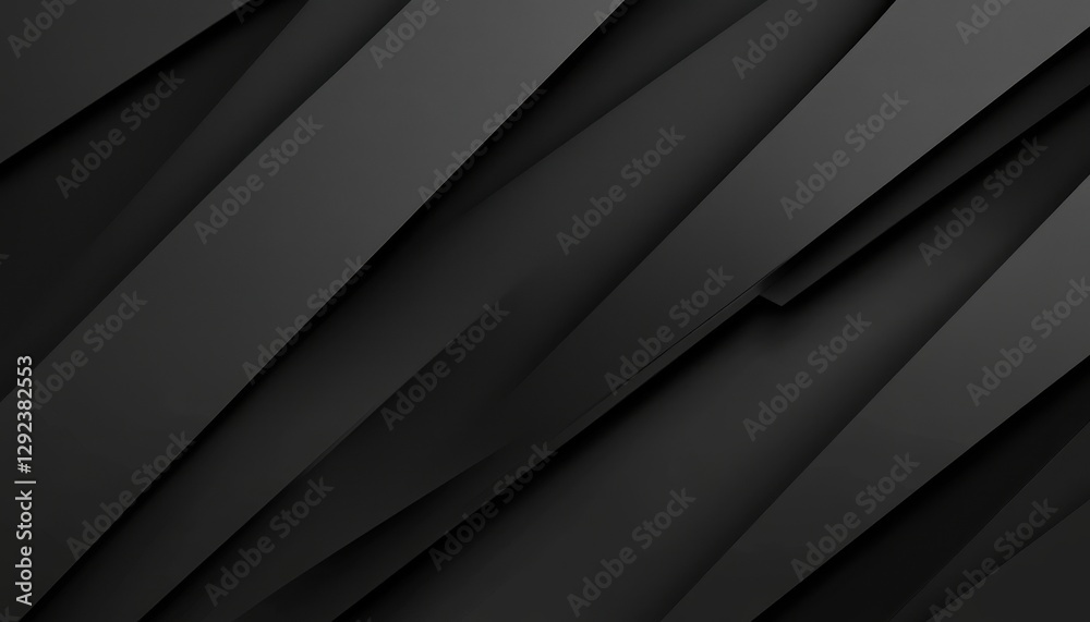 Poster Abstract Dark Geometric Background with Diagonal Lines and Textured Shadows
