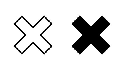 Close icon vector. Delete sign and symbol. cross sign