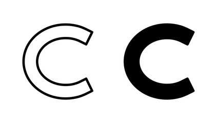 Copyright icon vector. copyright sign and symbol