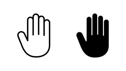 Obraz premium Hand icon vector. hand sign and symbol. palm