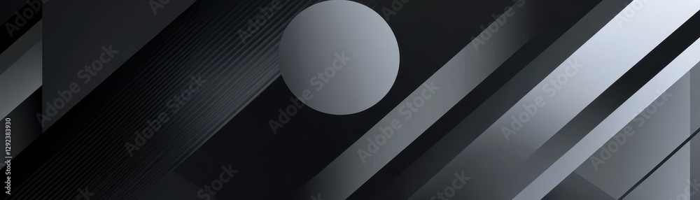 Aufkleber Abstract Geometric Background with Diagonal Lines and Monochrome Color Palette