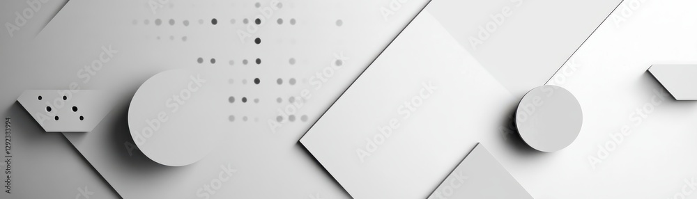 Aufkleber abstract geometric background with gray and white shapes