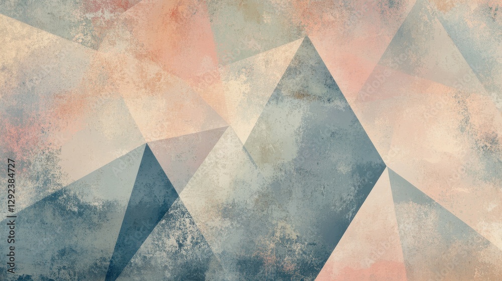 Aufkleber abstract geometric triangle texture background pastel neutral tones