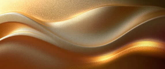 Fototapeta premium Luxury Gold Background Abstract Vector Design Flowing Curves Warm Light Elegant Metallic Wallpaper