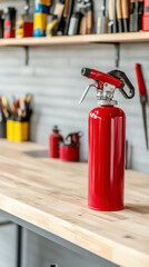 Fire safety preparedness in a garage workshop setting