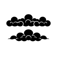 Black and White Cloud Silhouette.