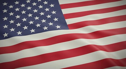 Naklejka premium American Flag Flowing in the Wind