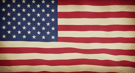 American Flag Flowing in the Wind