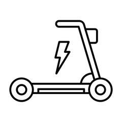 Electric Scooter icon in outline style