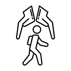 Responsible Tourism icon in outline style